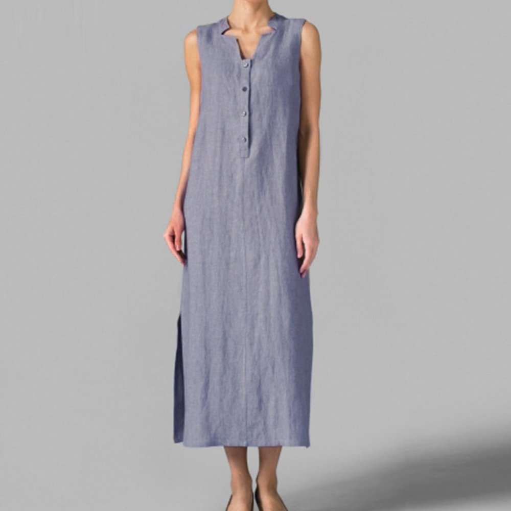 NEW Midi Cotton Sleeveless Dress